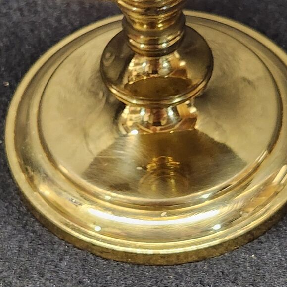 PartyLite Brass Pillar Candle Holder Falmouth 3 1/2” - Picture 5 of 5